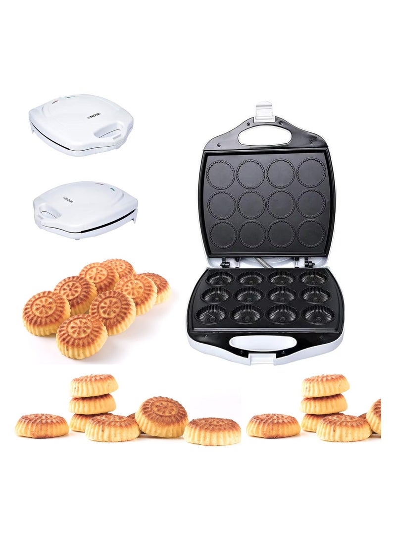 نوفا 1400 W Electric Mamool & Cookie Maker 12-Cookie Capacity Non-Stick Coating, Dual Indicator Lights Even Heating Compact & Easy to Clean Up to 80% Less Fat - Image 2